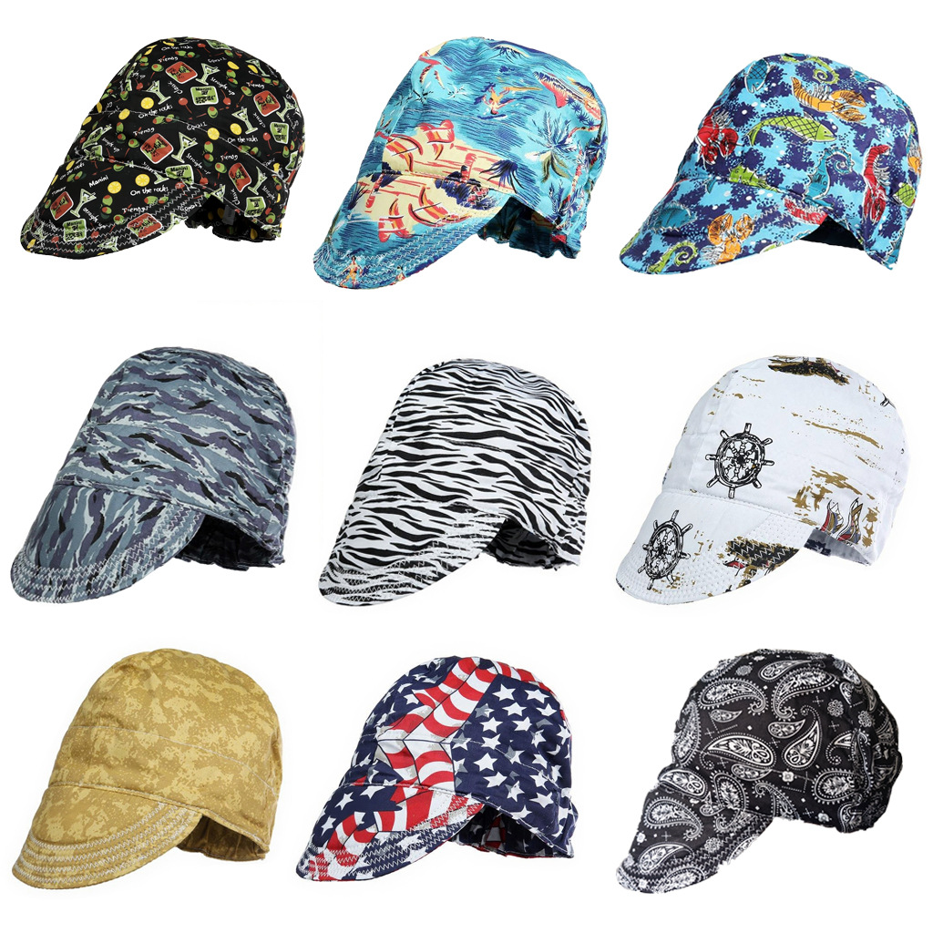 Кросс-бордерная дышащая хлопковая пиратская шапка, пылезащитная, для сварщиков