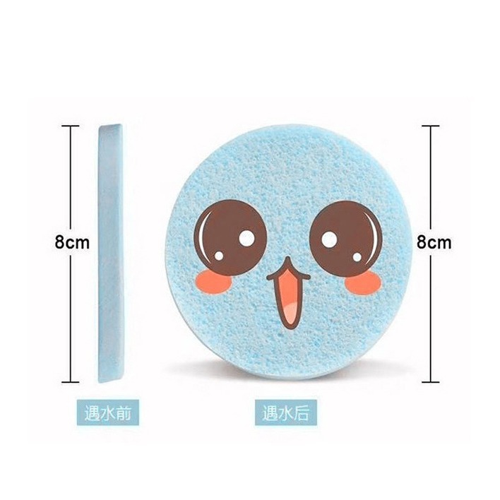 Popular Caiwei Compressed Strip Face Wash Puff Beauty Salon Sponge Cleansing Puff Makeup Remover Beauty Special Powder Puff Wholesale