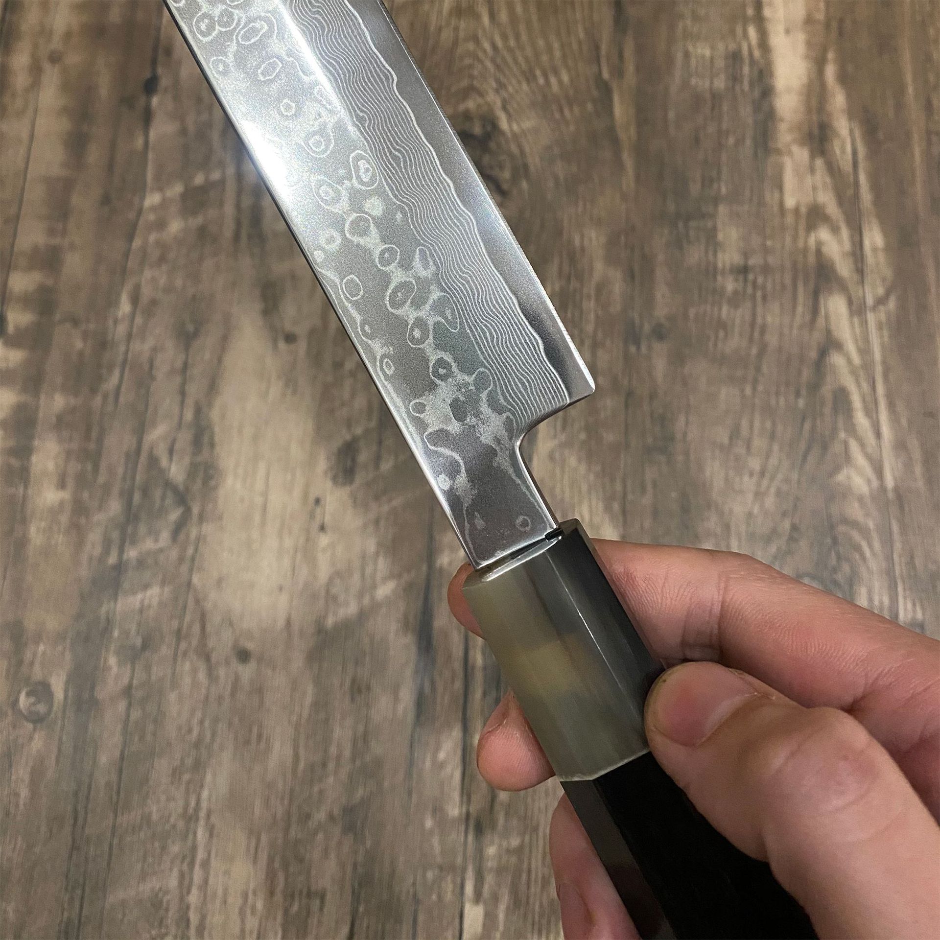 Japan Damascus willow blade first Maru Zhengfu stainless steel forged bayonet knife HRC60 ultra-fast sharp fish cut