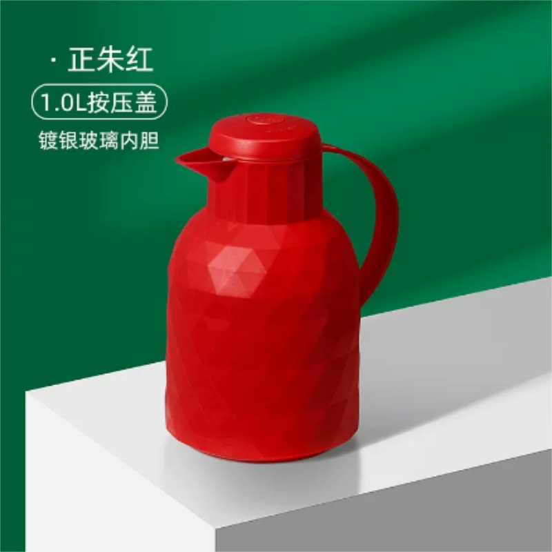 Большой бытовой чайник для кипятка, портативный, с стеклянной вставкой