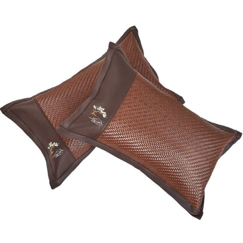 Summer Cooling Pillow Pe Fujino Mountain Vine Household Cooling Pillow Summer Neck Protection Sleep Pillow Tea-Scented Pillow Tea Leaves