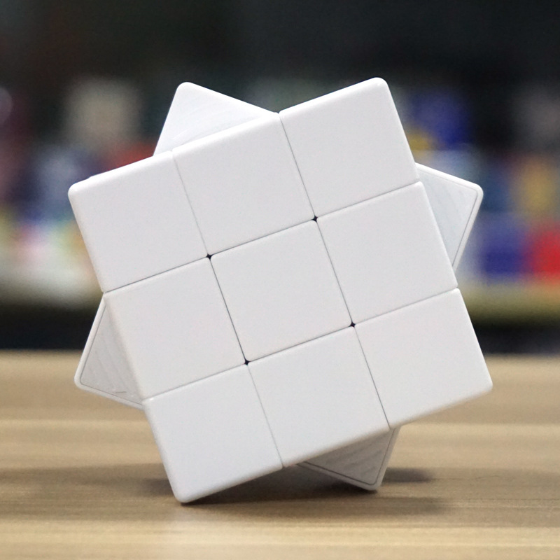 57mm third-order right angle seamless Rubik's cube white embryo HD UV creative gift logo spring screw advertising Rubik's cube