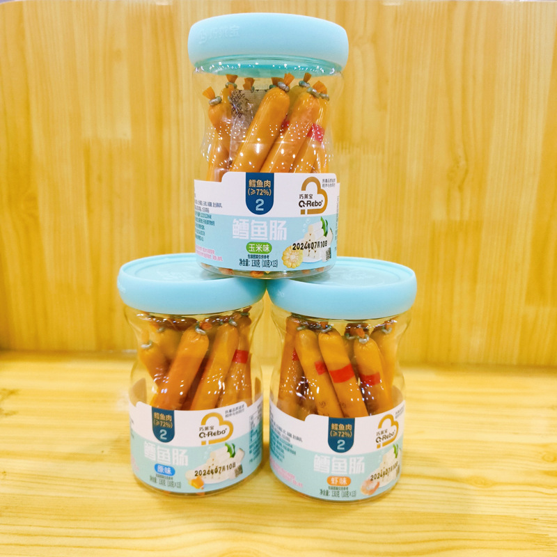 Новинки августа: колбаса из трески Qiaolaibao 130г, оригинальный вкус, закуска со вкусом кукурузы и креветок, 13 штук