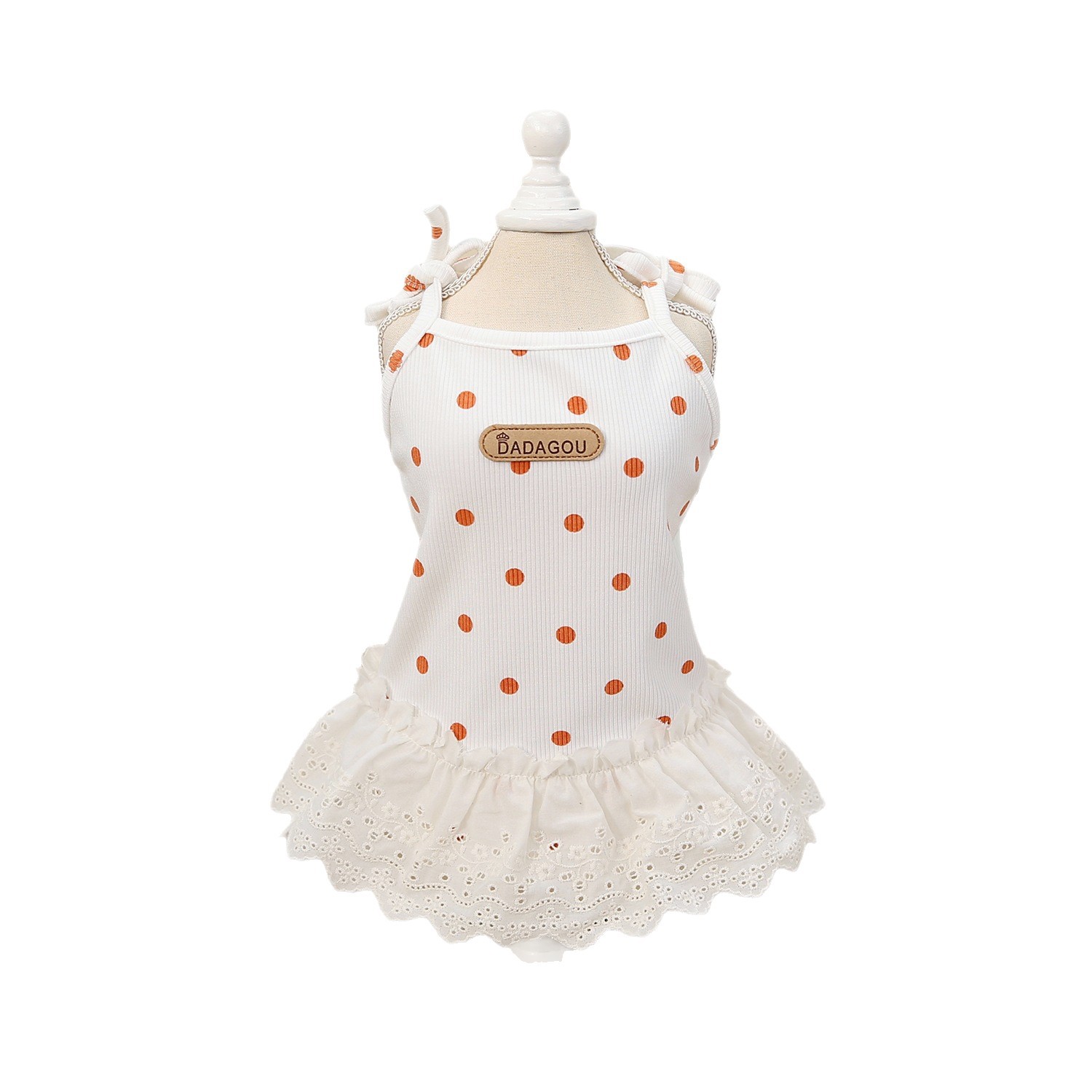 Cat Dog Summer Thin Sling dress Vest Anti-lint Dot Fresh Lace Pet Clothes