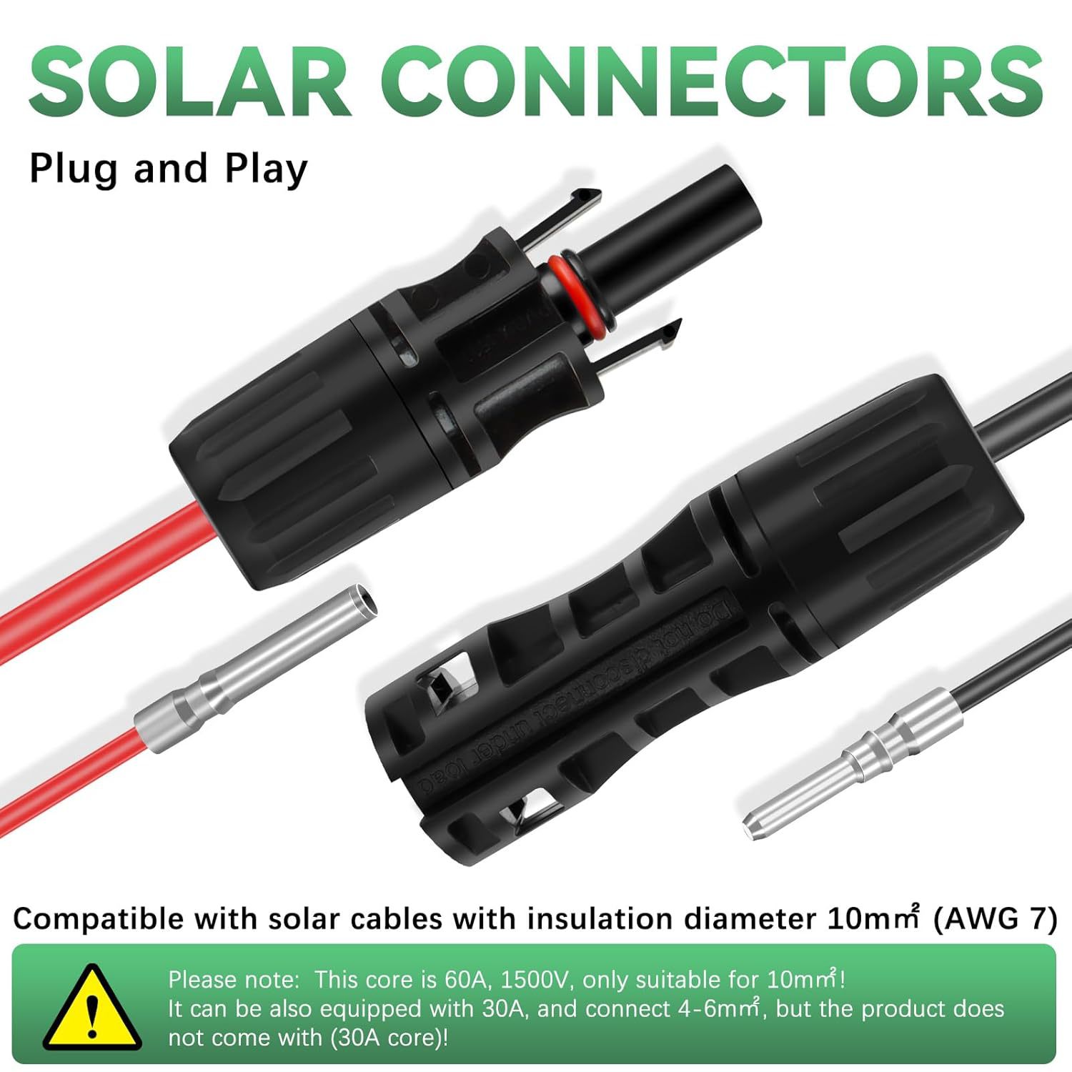 10 Paar Solar Stecker Set, Solarstecker, Pv Stecker Compatible