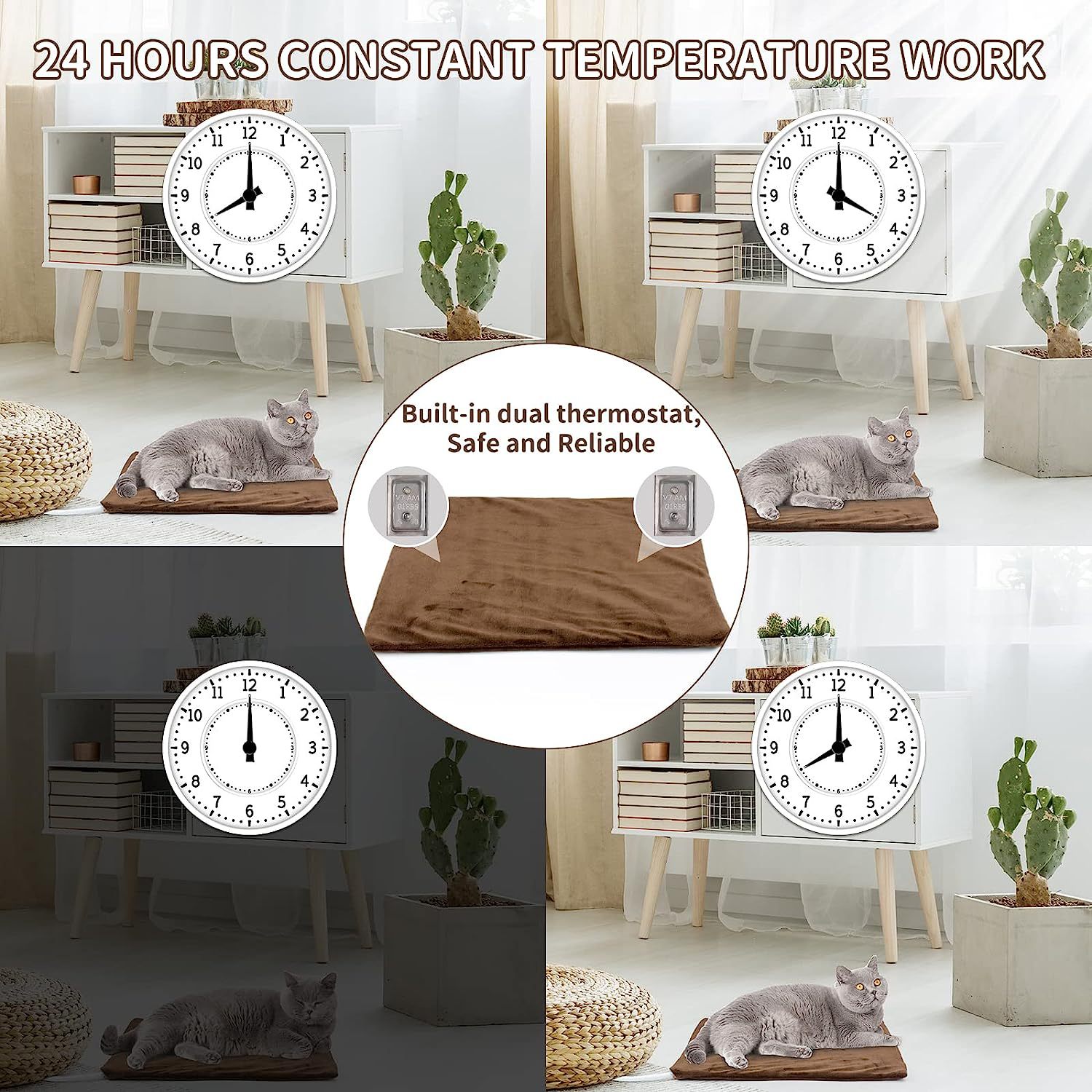 Cross-Border Pet Heating Pad for Dogs and Cats, Warm, Anti-Scratch and Anti-Bite Electric Blanket