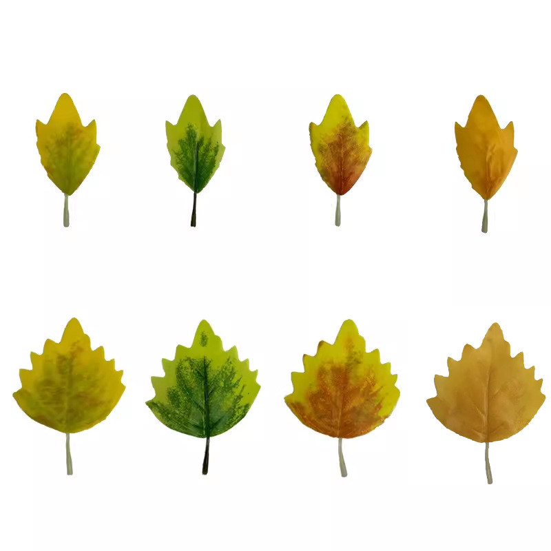 Искусственные листья тополя, зеленые растения, декор для интерьера, праздничные листья
