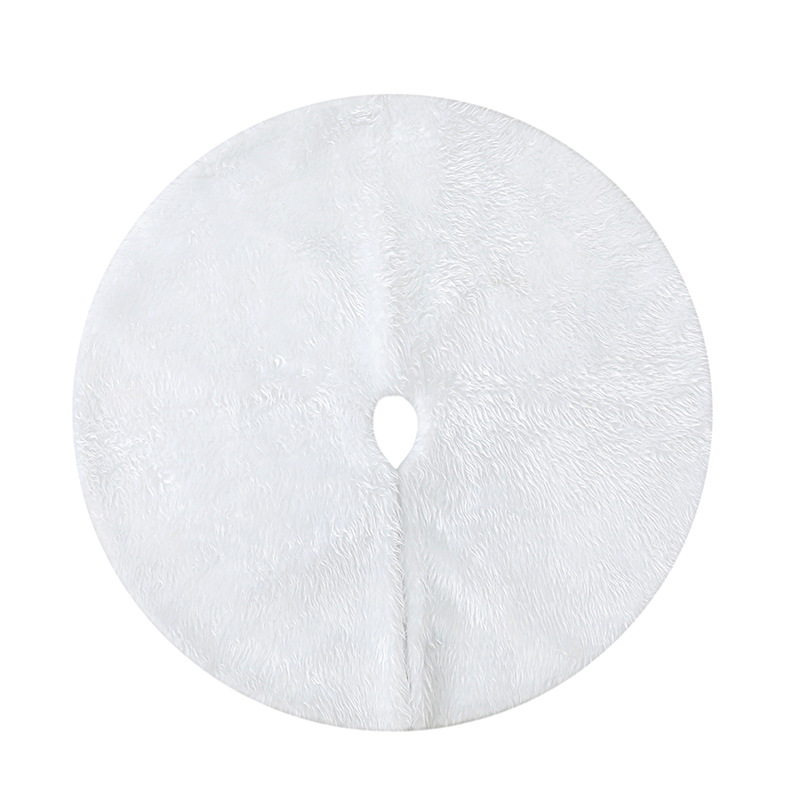 Christmas Tree Skirt Wholesale Christmas Decorations White Tree Skirt Long Plush Embroidered Sequin Tree Skirt Pure White Rabbit Fur Tree Skirt