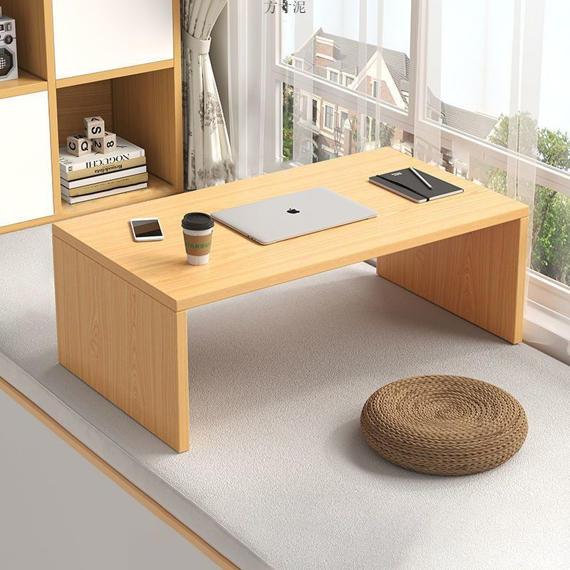 Low Table for Bed Use, Japanese-Style Tatami Tea Table, Bedroom Bed Table, Floor Small Coffee Table, Trendy Bay Window Small Table