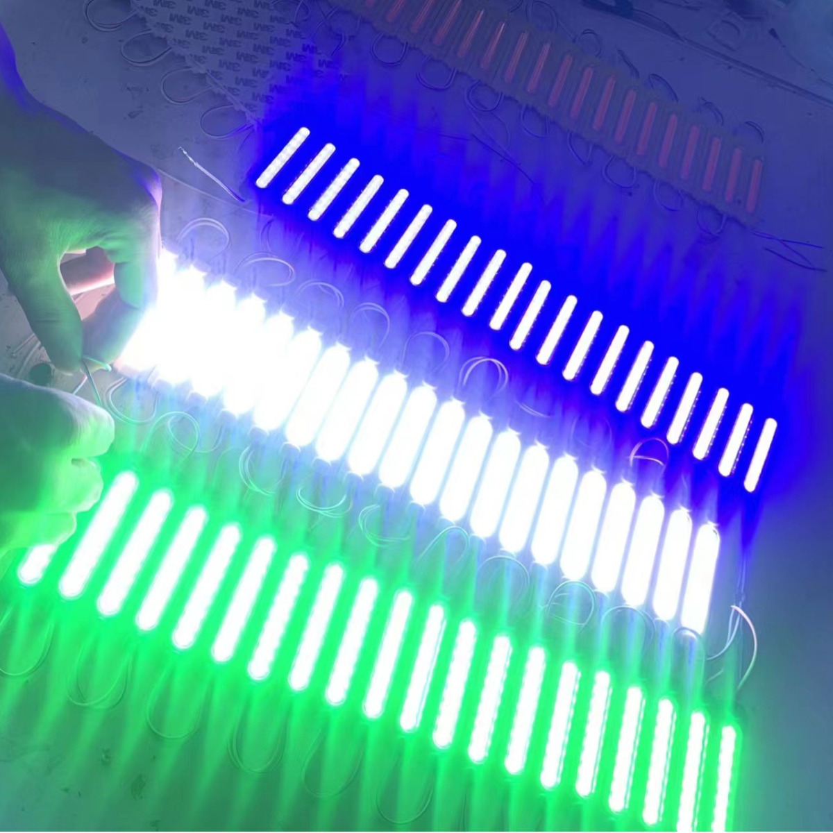 12V24V COB Module RGB Module Long Strip 6-core AdVertising Light Box LED Motorcycle Module Injection Molding