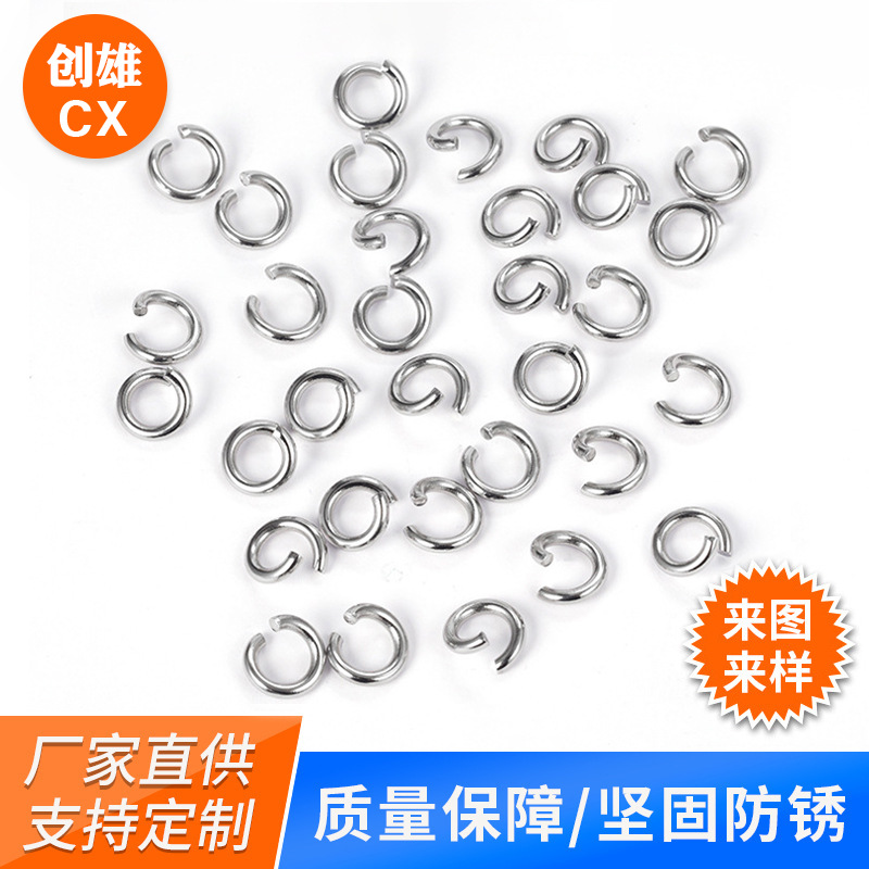 Прямые поставки от фабрики, круглая проволока из нержавеющей стали, диаметр 0.4-2.0 мм, открытые кольца, унисекс, ожерелья, браслеты, серьги