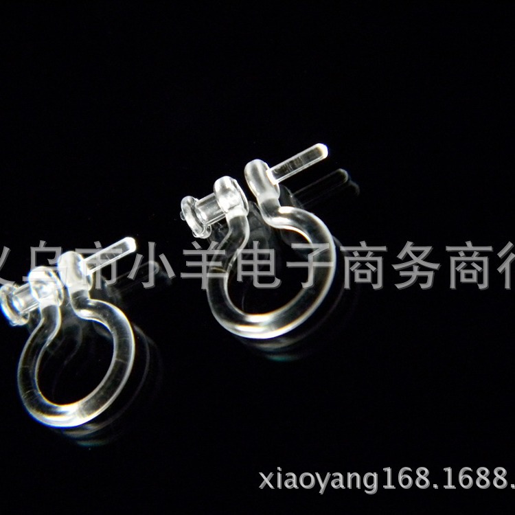 Transparent Environmentally Friendly Resin Ear Clip Plastic U-Shaped Non-Pierced Invisible Fake Earrings Accessories Hanging Hole Jewelry Material Trendy