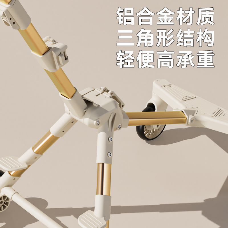 Children's Baby Walking Lightweight Foldable One-Button Collection Baby Installation-Free Baby Walking Baby Simple Small Baby Trolley