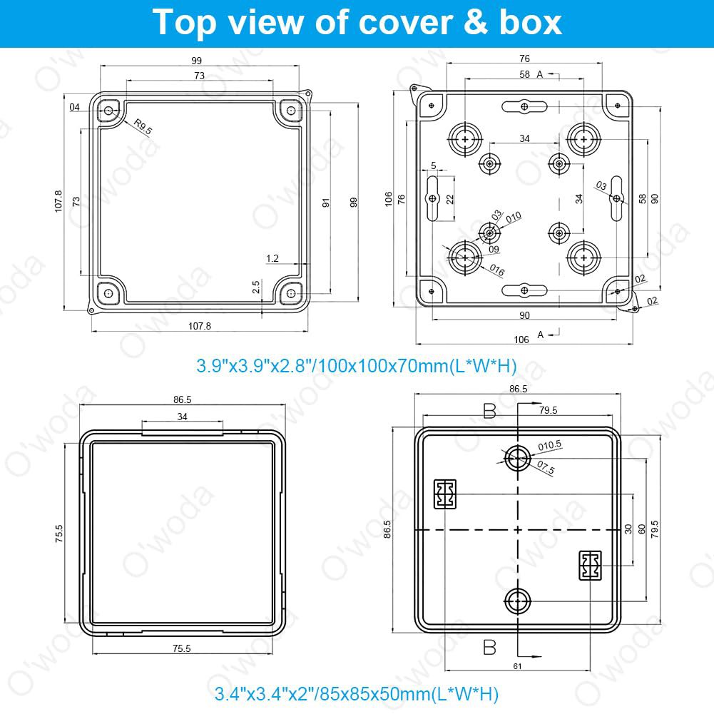 4 Stück Anschlussdose Waterproof Ip65, Verteilerdose Aufputz