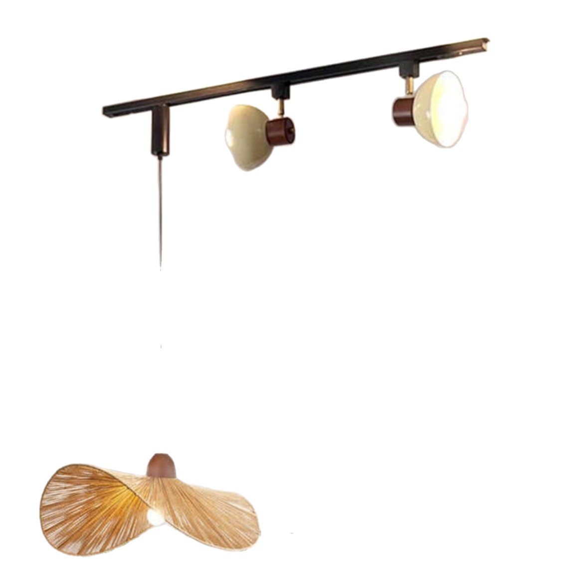 Wabi-Sabi Retro Style Movable Track Spotlight New Mid-Century Style Restaurant Bar Island Clothing Store Commercial Chandelier