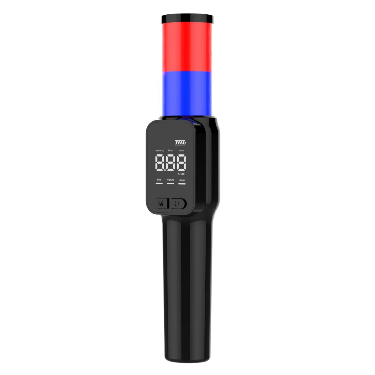 Personal Handheld Baton Wine Detection Voice Board Alcohol Detector Chinese and English Russian Board Red and Blue Bar Drunk Driving