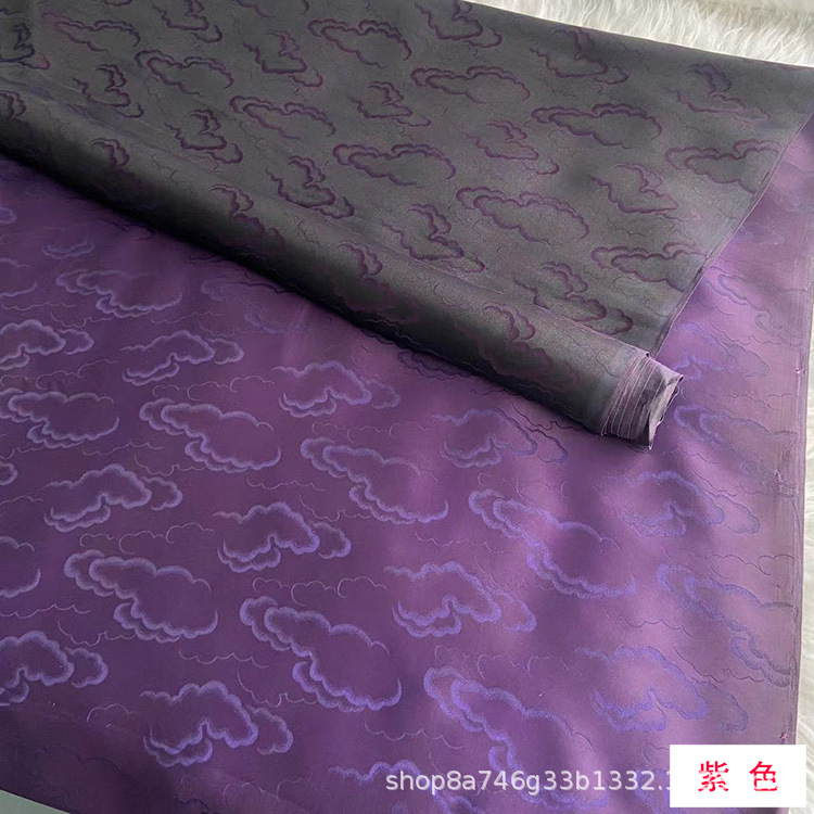 Xiangyun Jacquard Silk Fragrant Cloud Yarn Fabric Jacquard Fragrant Cloud Yarn New Chinoiserie Clothing Dress Shirt Fabric