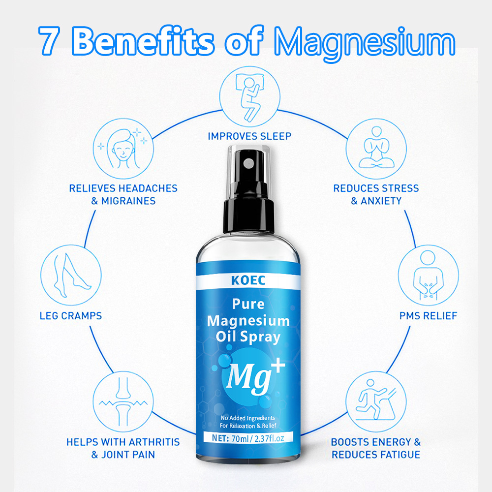 Koec Magnesium Oil Spray Muscle Soothing Pure Magnesium Body Spray Magnesium Oiil Spray Cross-Border Hot Model