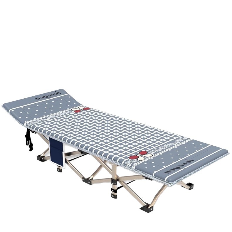New Folding Bed Indoor Lunch Break Bed Office Lunch Break Recliner Household Adult Ten-foot Bed Portable Army Bed