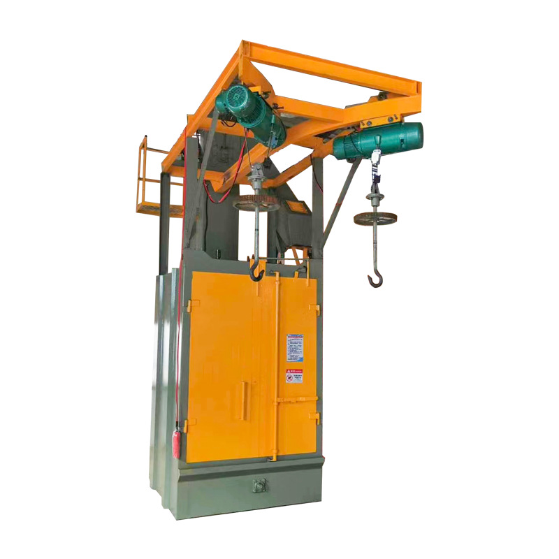 Маленькая пескоструйная машина с крюком машина для очистки поверхности вертикальная дробеструйная машина для удаления ржавчины с клапанов с эффективным удалением ржавчины