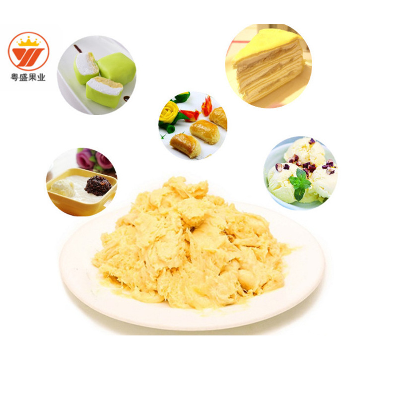 Thai Golden Pillow Durian Meat 2kg Tree Ripe Durian Pulp Puree Fresh Durian Liquid Nitrogen Frozen Wholesale Durian Puree