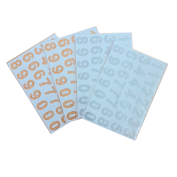 Amazon cross-border acrylic letter Diamond stickers Diamond English stickers text stickers Digital Diamond stickers