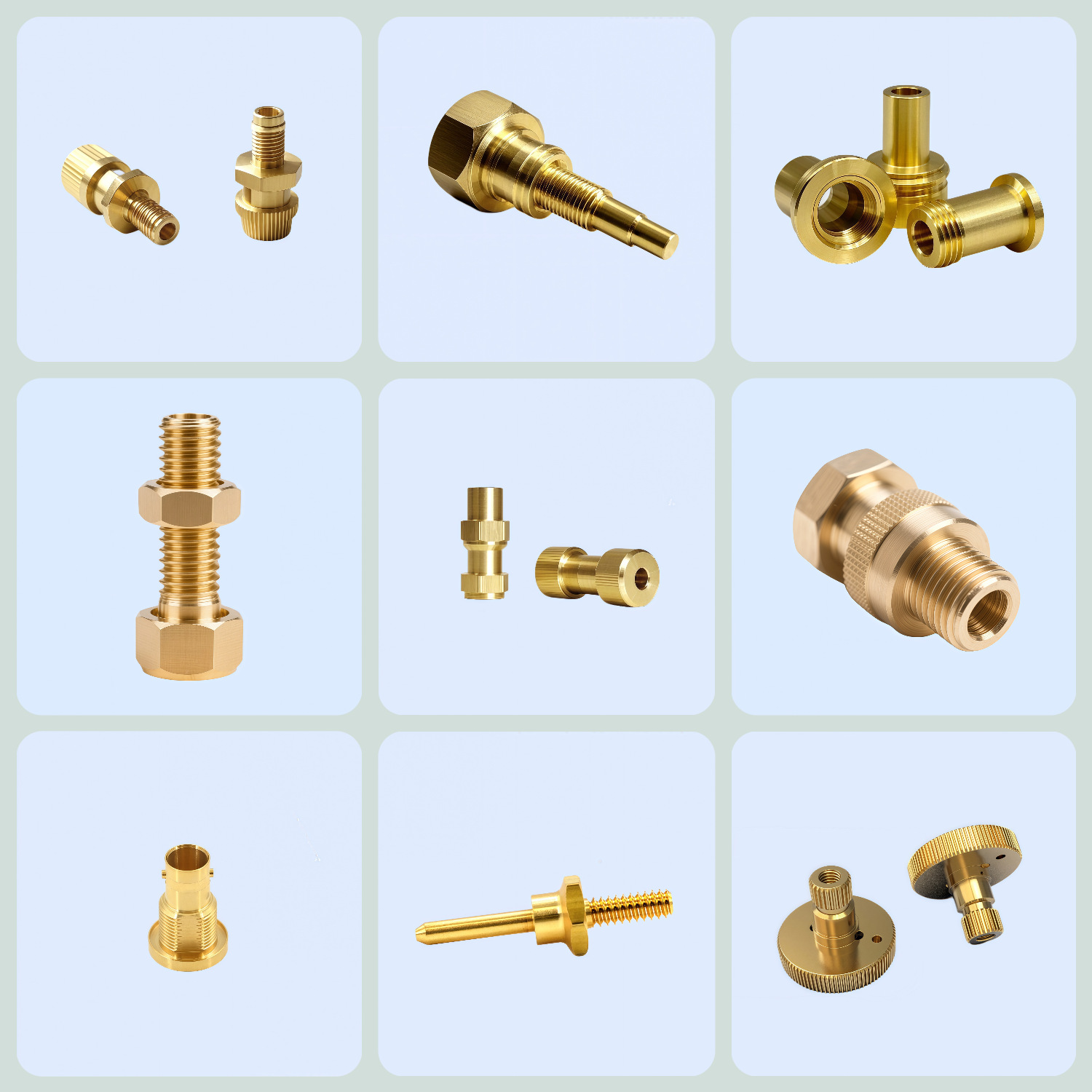 Brass Cnc Lathe Parts Cnc Precision Spare Parts Brass Small Parts Precision Testing Instrument Parts Processing