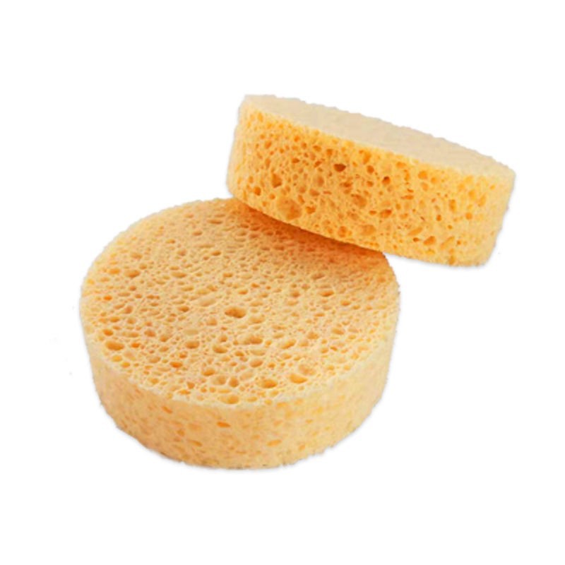 Cross-Border Compressed Wood Paddle Sponge, Facial Cleansing Sponge, Facial Cleansing Sponge, Makeup Remover Powder Puff, Cleansing, Water-Absorbing Wood Pulp Cotton