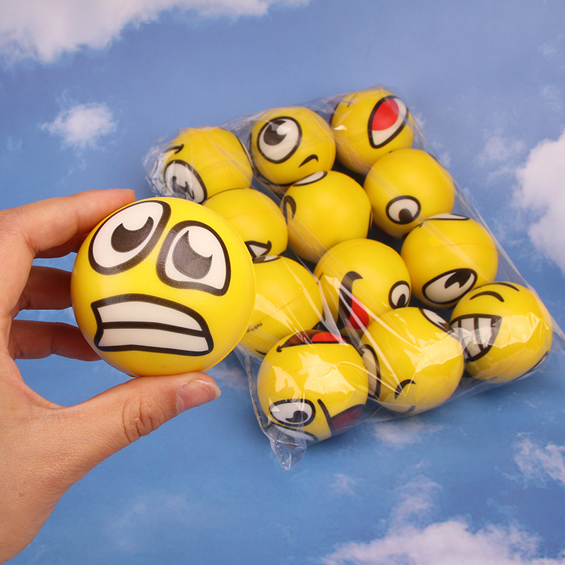 Cross-border Hot Selling Decompression 6.3pu Ball Football Basketball Foam Sponge Ball Children's Vent Toys Tennis Stress Ball