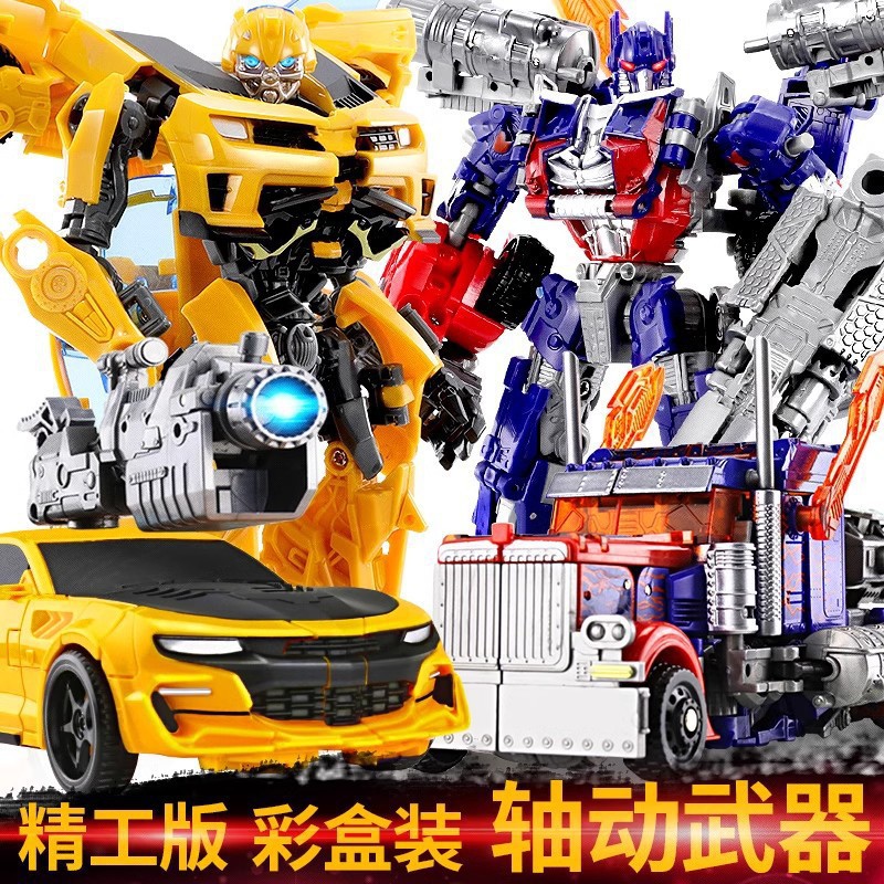 Transforming Toy Car Robot Bumblebee Optimus Prime Figure Column Dinosaur Alloy Version Genuine for Children Boys