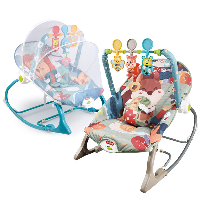 Cross-Border Hot Selling Baby Electric Rocking Chair Toy Stand 0-1 Year Old Newborn Baby Soothing and Sleeping Music Lounge Chair Wholesale