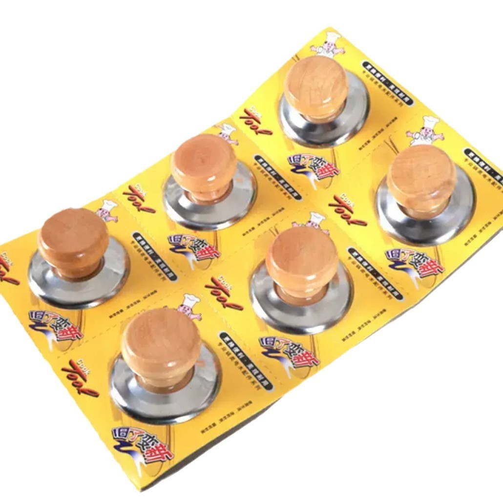 Wooden Pot Cover Top Bead Universal Solid Wood Handle Wooden Pot Cover Top Anti-scalding Pot Cover Top Pot Cover Cap Pot Cover Screw Button
