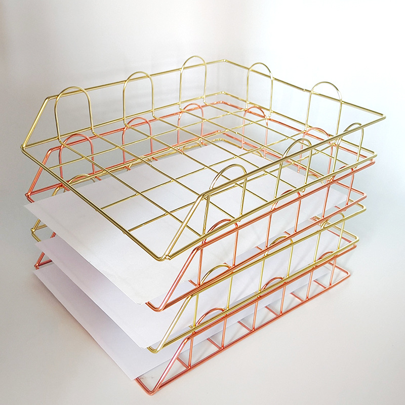 Креативная полка для хранения, кованое железо, настольный органайзер