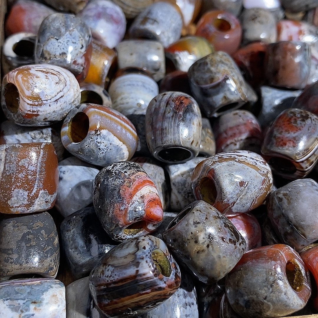 Натуральный агат большая дырка DIY рассыпные бусины многобусинные старый агат антикварные агатовые бусины красный агат нарезанные бусины