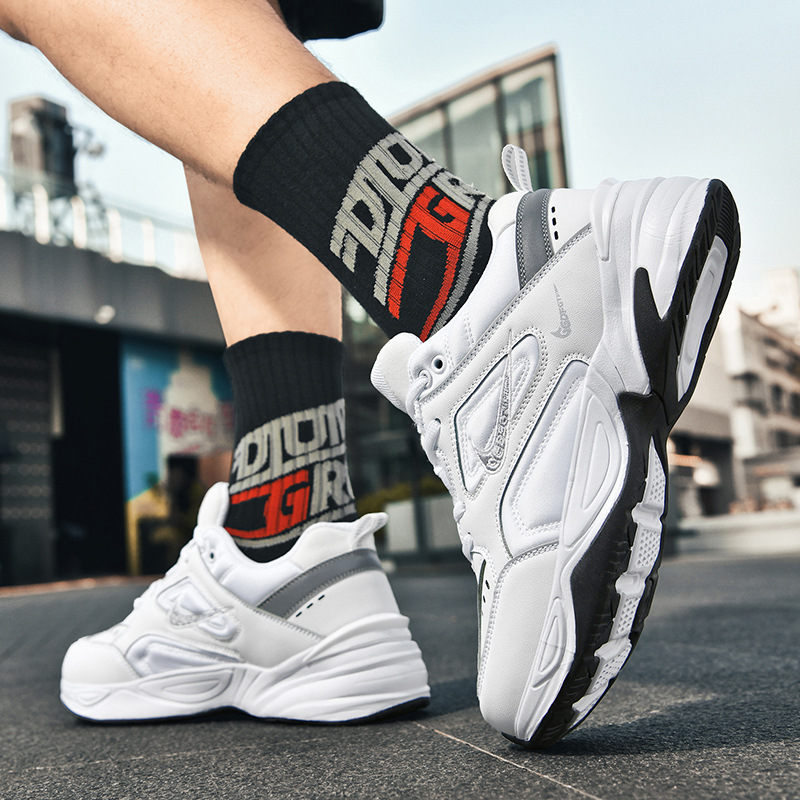Putian M2K White and Black Retro Dad Shoes Men's Thick-Soled Height-Increasing White Shoes Women's Couple Breathable Casual Sports Shoes Women