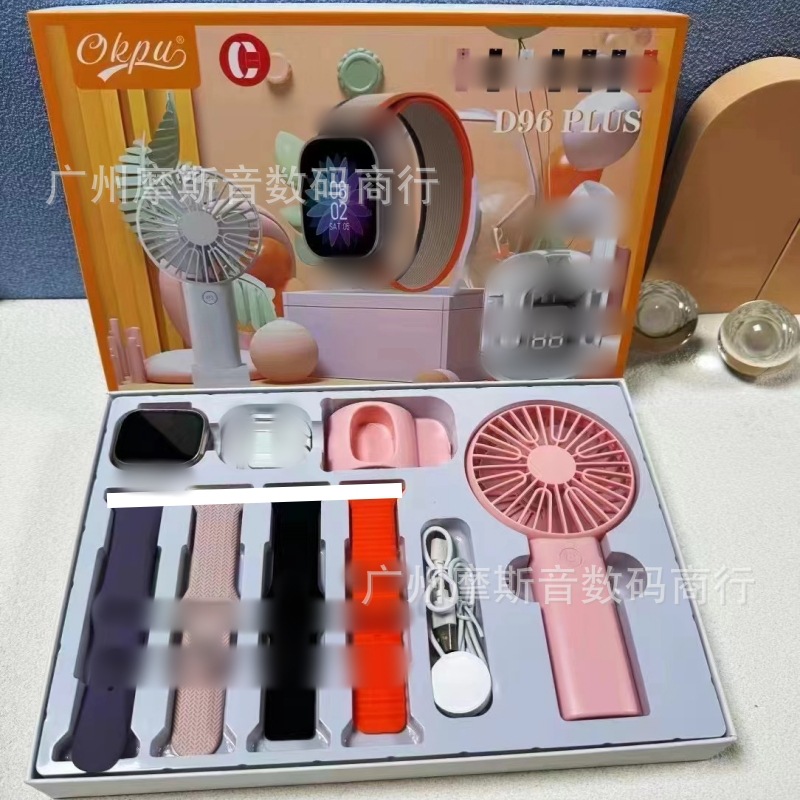 Умные часы D96 Plus Huaqiangbei 7 в 1 с Bluetooth, спортивные, с долгим временем работы, набор наушников