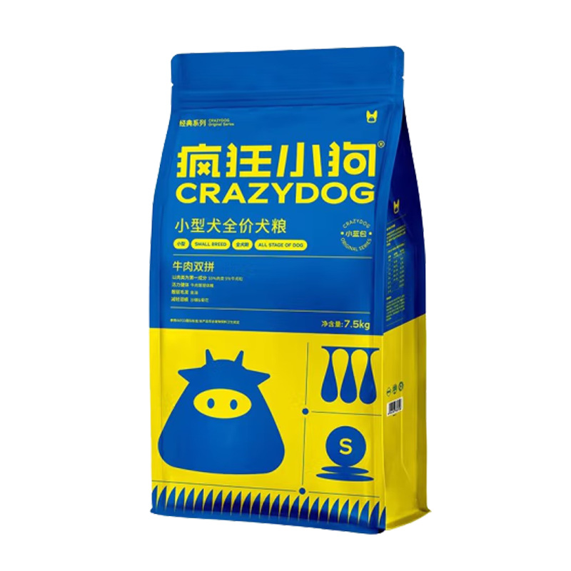 Crazy Puppy Classic Dog Food Beef Double Food 2.5kg Vip Pomeranian Small Dog Puppy Adult Dog Food Neutral