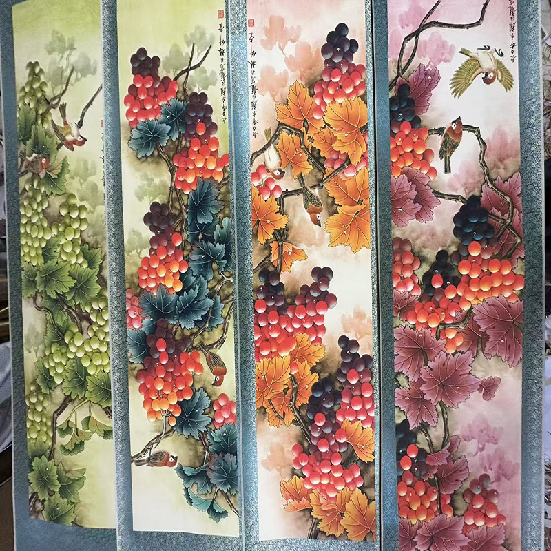 Entrance Hall Tiger Hanging Painting Tiger Roaring in the Mountains and Woods Tiger Office Living Room Decorative Painting Tiger Ink Mural