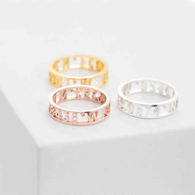 OEM custom stainless steel English name necklace natural jade ring earrings bracelet bracelet waist chain badge