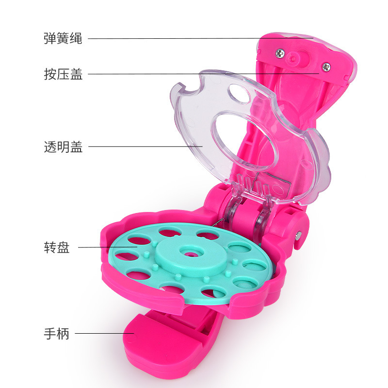 Cross-border blingbling Magic Nailing Rig Girl Play Home Hair Sticker Rig Toy Rig DIY