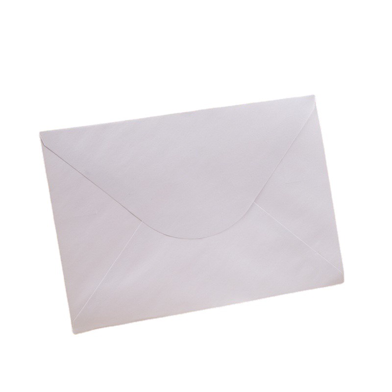 In stock Chinese and Western style white envelope double adhesive paper pearlescent paper envelope printing solid color saliva glue factory direct wholesale