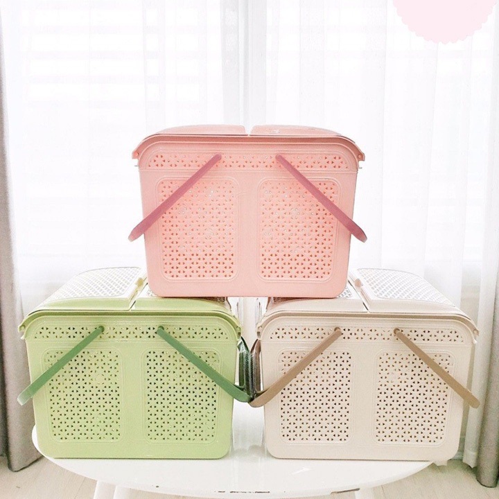 Новая корзина для хранения на кухне, стильный рюкзак, пластиковая корзина для переноски овощей, фруктов и напитков, уличная корзина