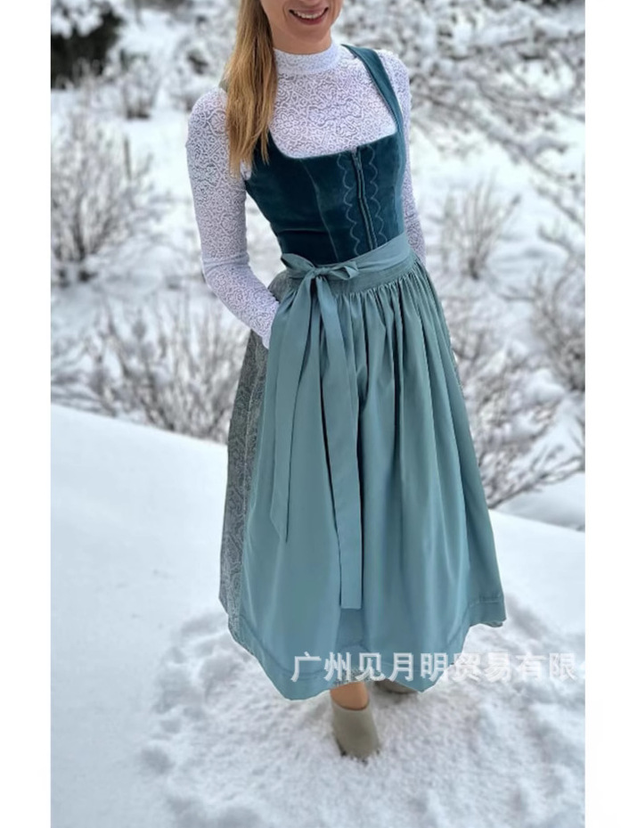 Женское платье Баварии для Октоберфеста 2025 на независимом сайте Amazon, комплект из двух частей