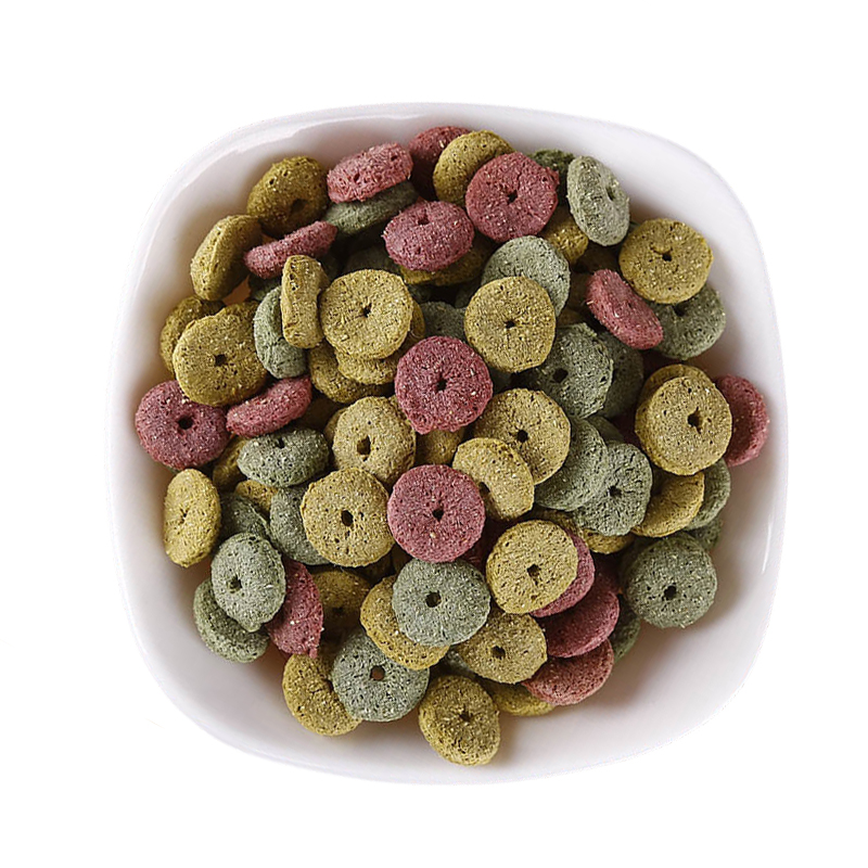 Patch Chinchilla 50g Fruit and Vegetable Tricolor Grass Circle Small Pet Chinchilla Hamster Teething Snacks Free Shipping