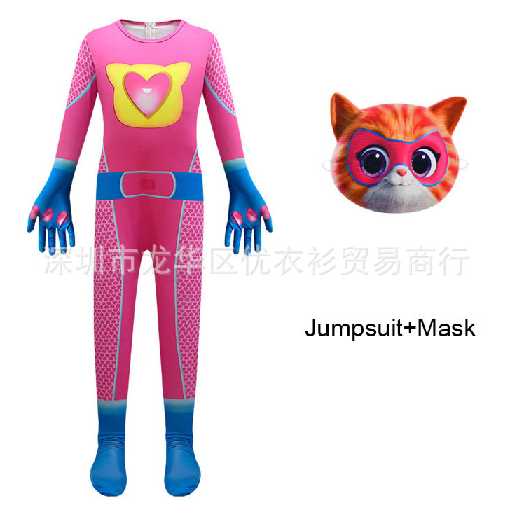 New Boys' Super Cat SuperKitties Suit dress Women Flying Sleeve A- line Dress