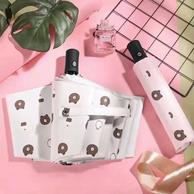 Ins Fully Automatic Umbrella Foldableing Male and Female Students Korean Version Large Double Sunshade Sunshade Umbrella for Both Rain and Shine
