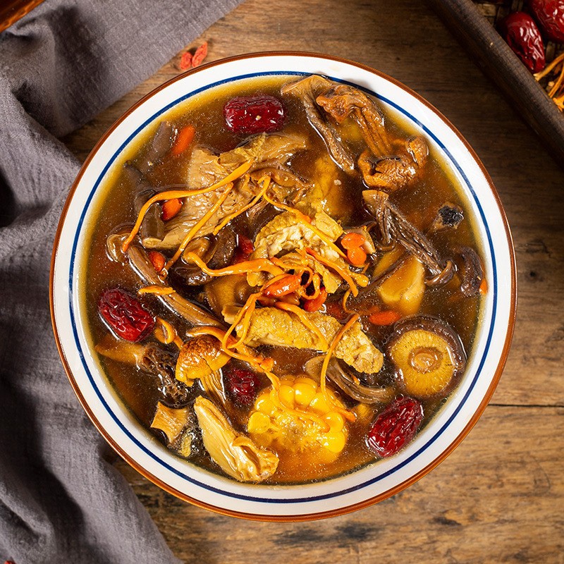 Yunnan Seven-Colored Mushroom Soup Pack, a Popular Item on Douyin, Morel Mushroom Soup Pack, Hot Pot Base, Deer Antler Mushroom, Mountain Delicacy Mushroom Soup
