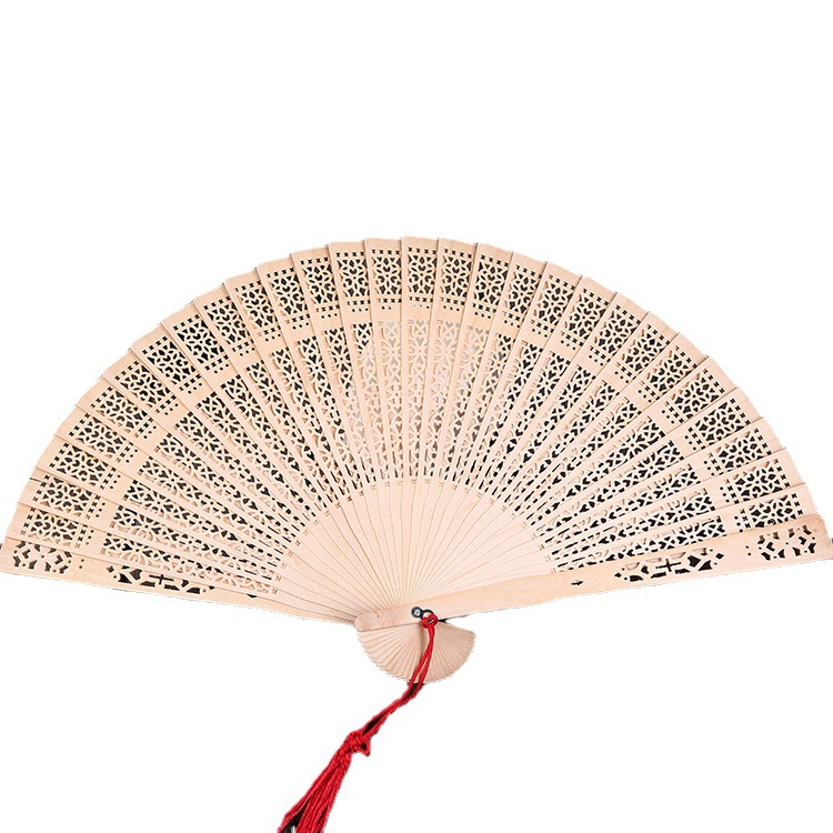 8inch Complete Fragrant Wooden Fan Creative Gift Craft Fan * Attractions Hot Selling Souvenir Fan * Folding Fan * Foreign Trade Export Fan