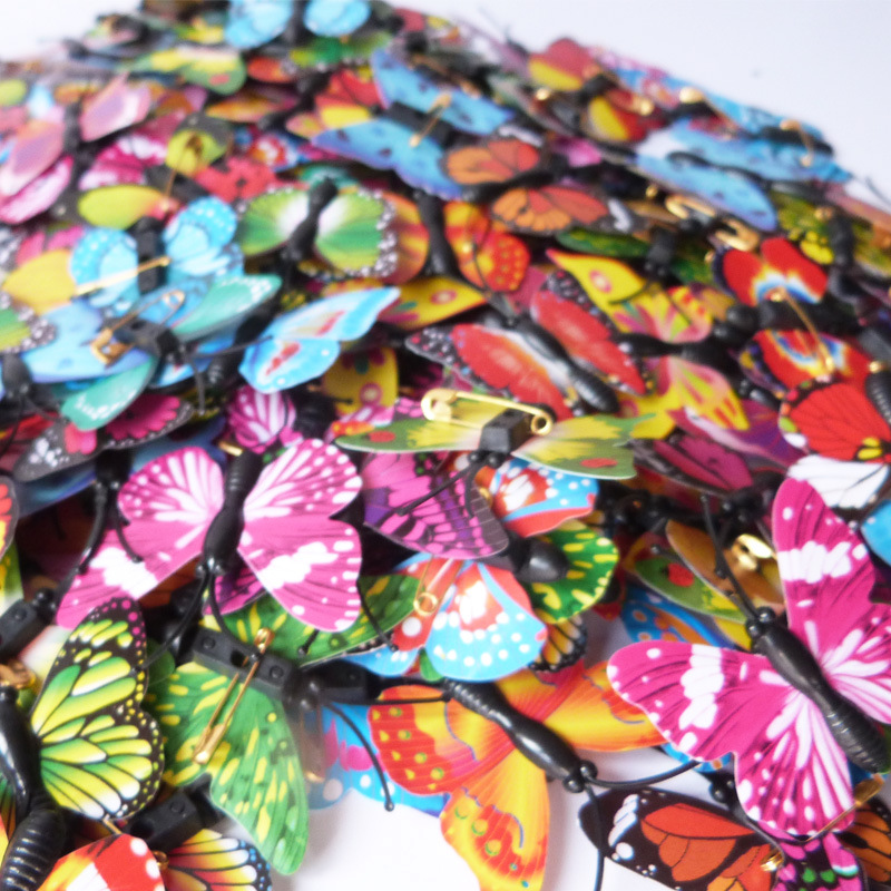 Simulation butterfly 3d three-dimensional pin creative home living room curtain decoration 500/200 color butterfly