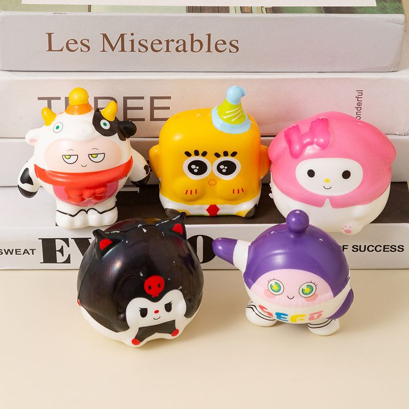 Mesh Bag Egg Party Decompression Toy Slow Rebound Vent Artifact Cartoon Cat Sponge Pai Big Star Pinch Music